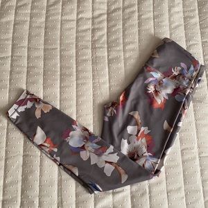 Athleta - Gray Floral Leggings